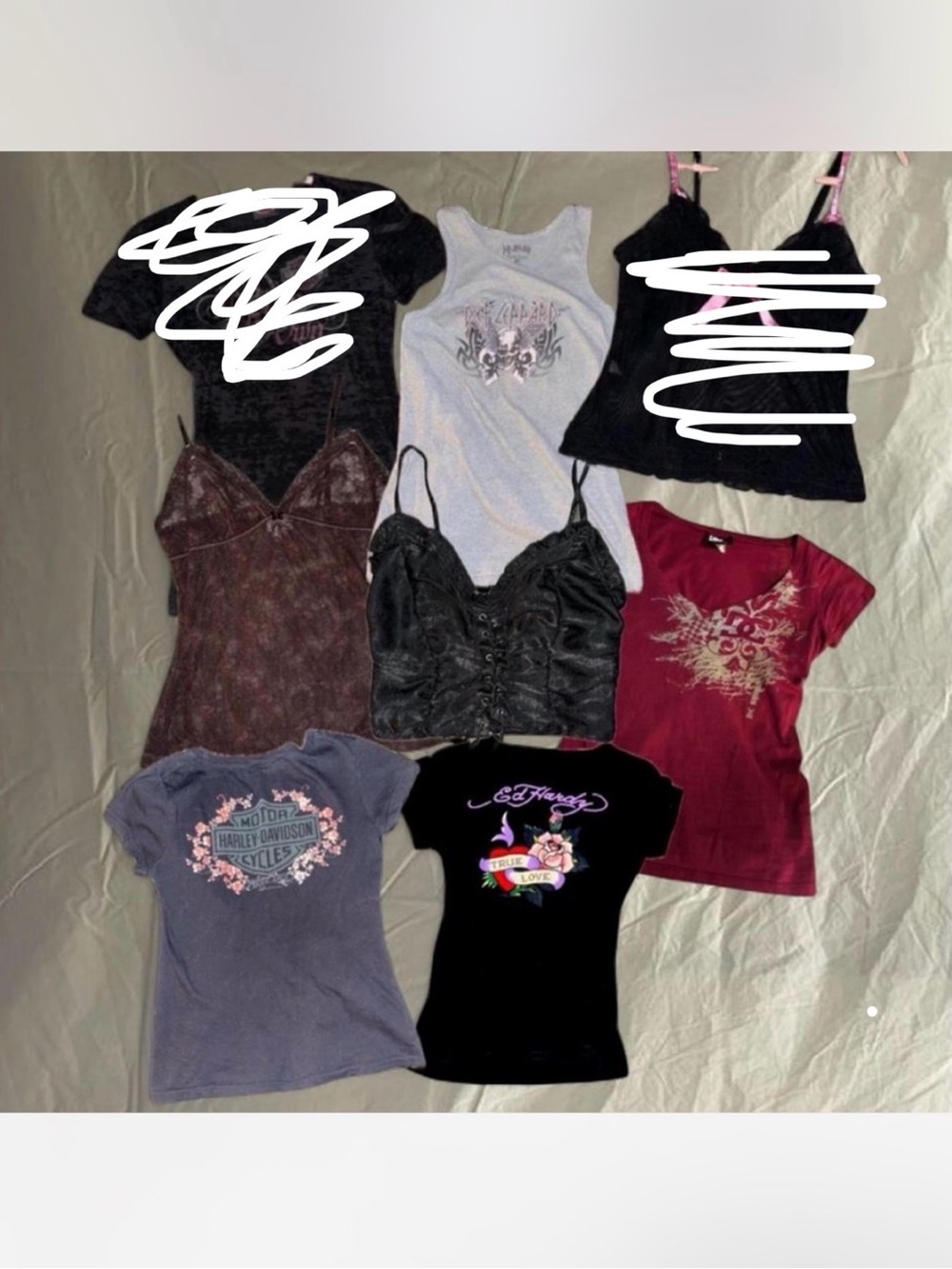 bundle of y2k tops size xs🪦⚰️